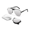 01_SS014 Orville black silver Mirror side ROAV Orville gafas de sol plegables, vista lateral