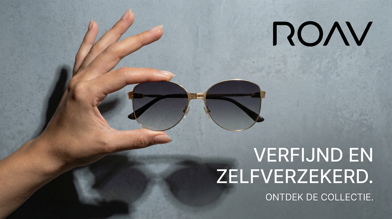 Dames zonnebril opvouwbaar zwart gepolariseerd model op een lichte marmeren ondergrond